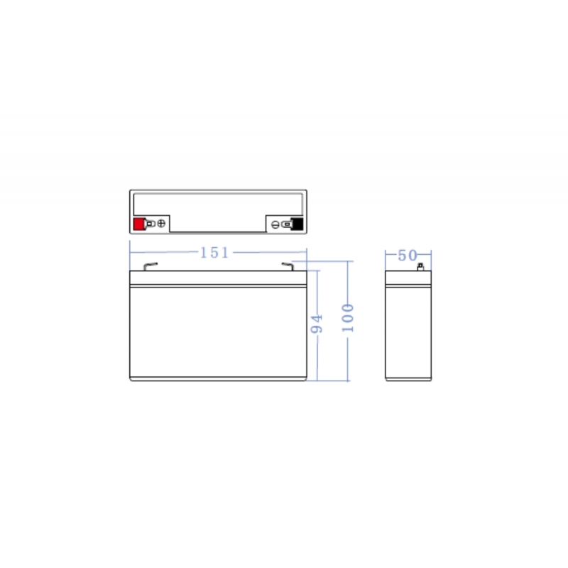 EcoLine - AGM 6V 10AH - 10000mAh VRLA Batterij - 151 x 50 x 94 - Deep Cycle Accu (5).jpg
