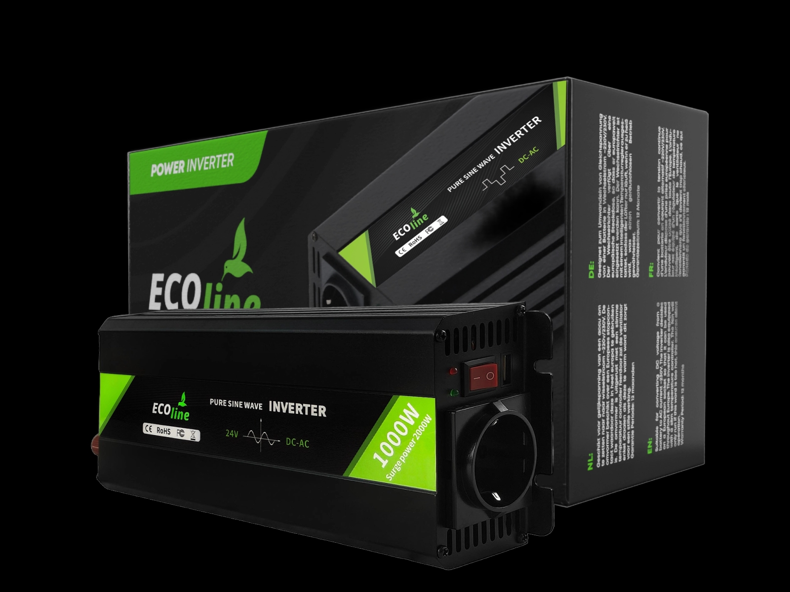 EcoLine - Omvormer 24V Naar 220V  230V - 1000w Vermogen - Zuivere sinus - Auto omvormer_attr1_subject.png