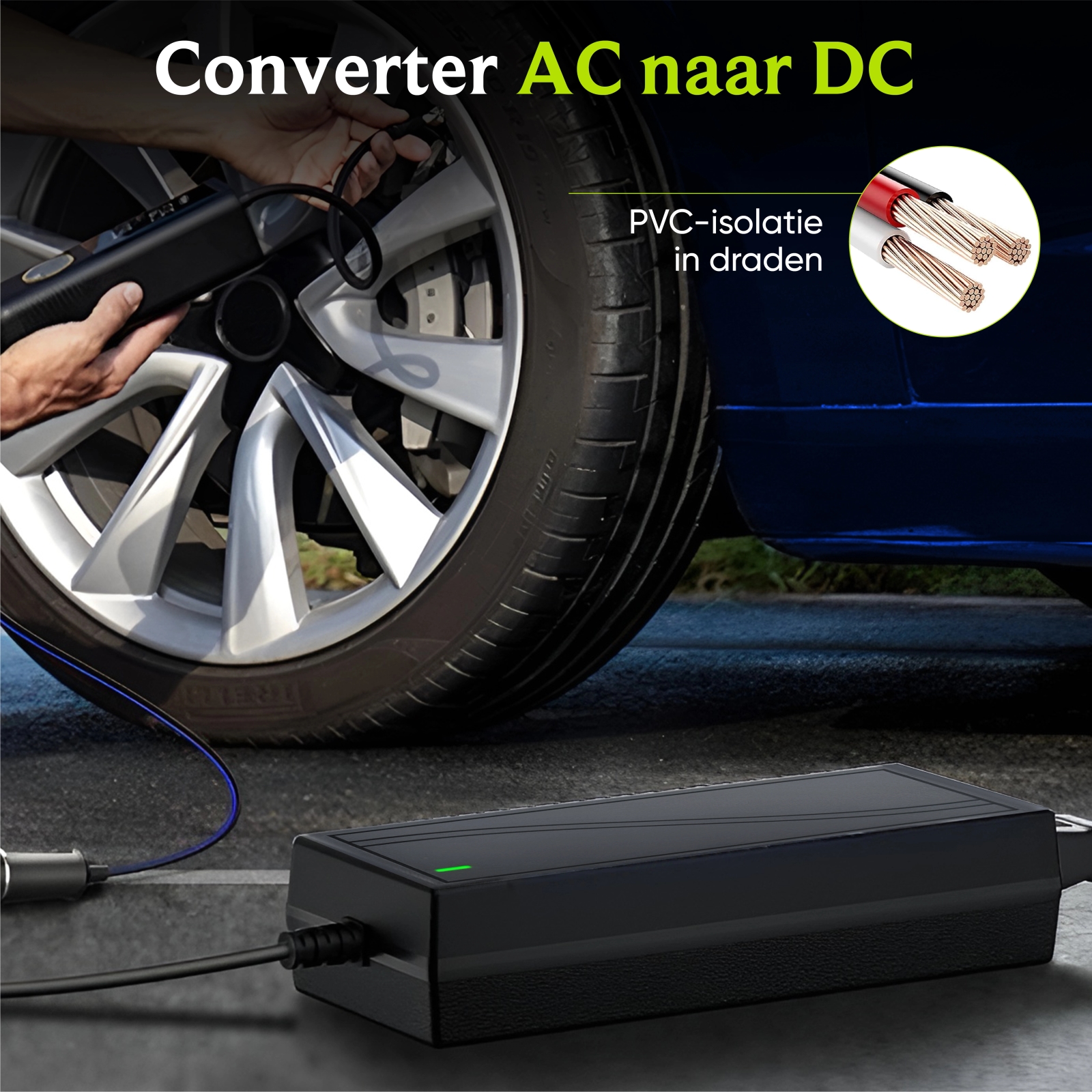 EcoLine - Adapter 230V naar 12V aansluiting 72W - Omvormer AC naar DC - voor Koelbox - zwart.jpg