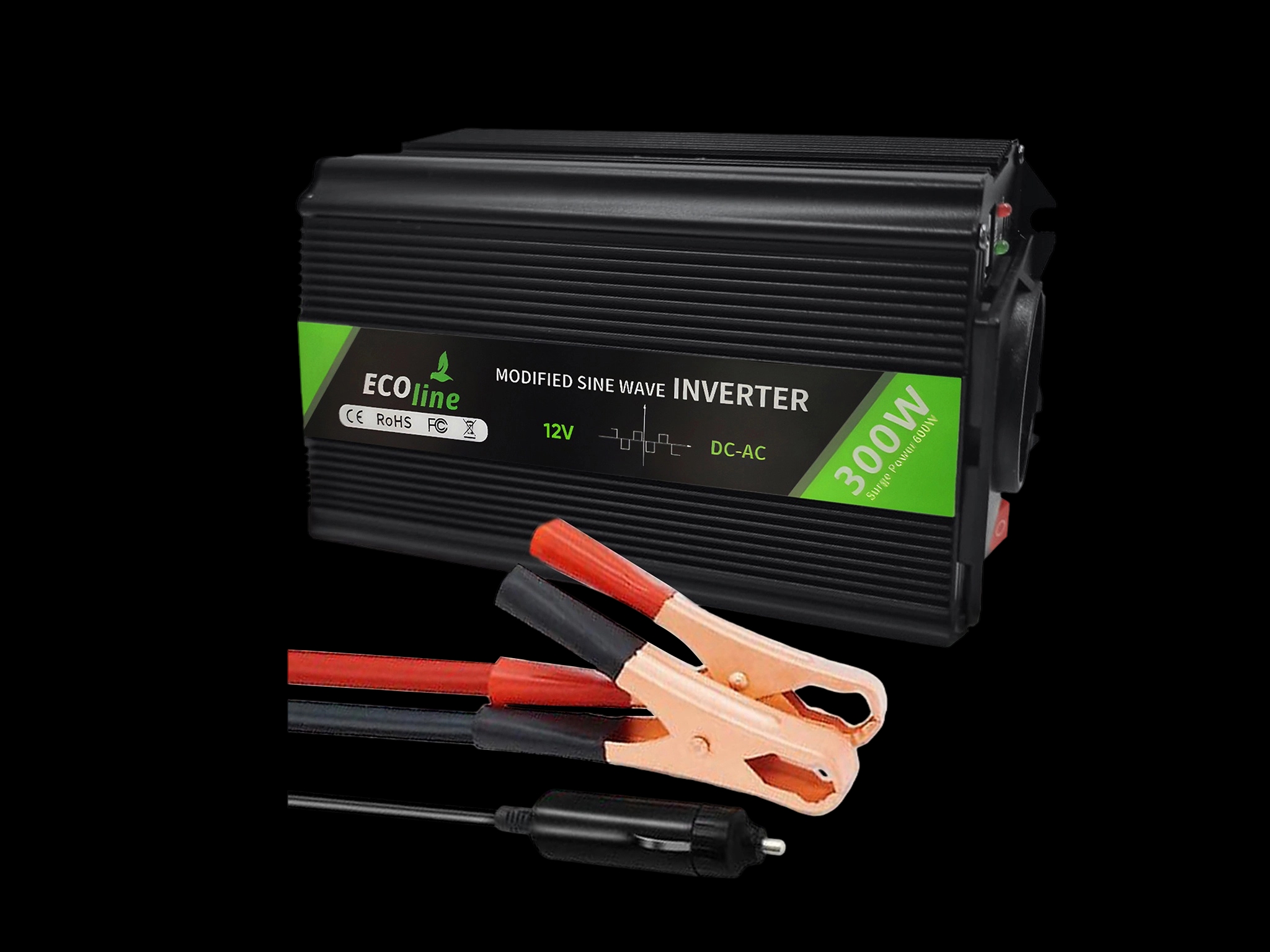 EcoLine - Inverter 12V To 220V  230V cigarette lighter - 300w  600w Power - Modified Sine - Car inverter - socket - car charger.png