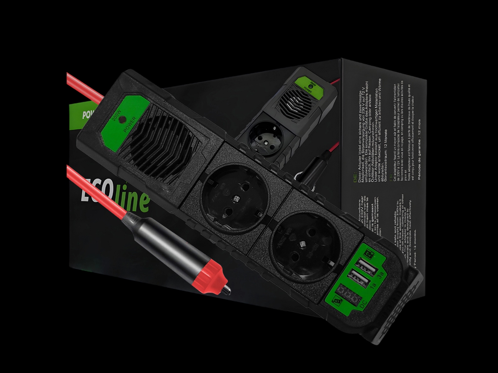 EcoLine - Car Inverter 12V To 220V230V - 200W power strip  socket for the car with 2x USB (3).png