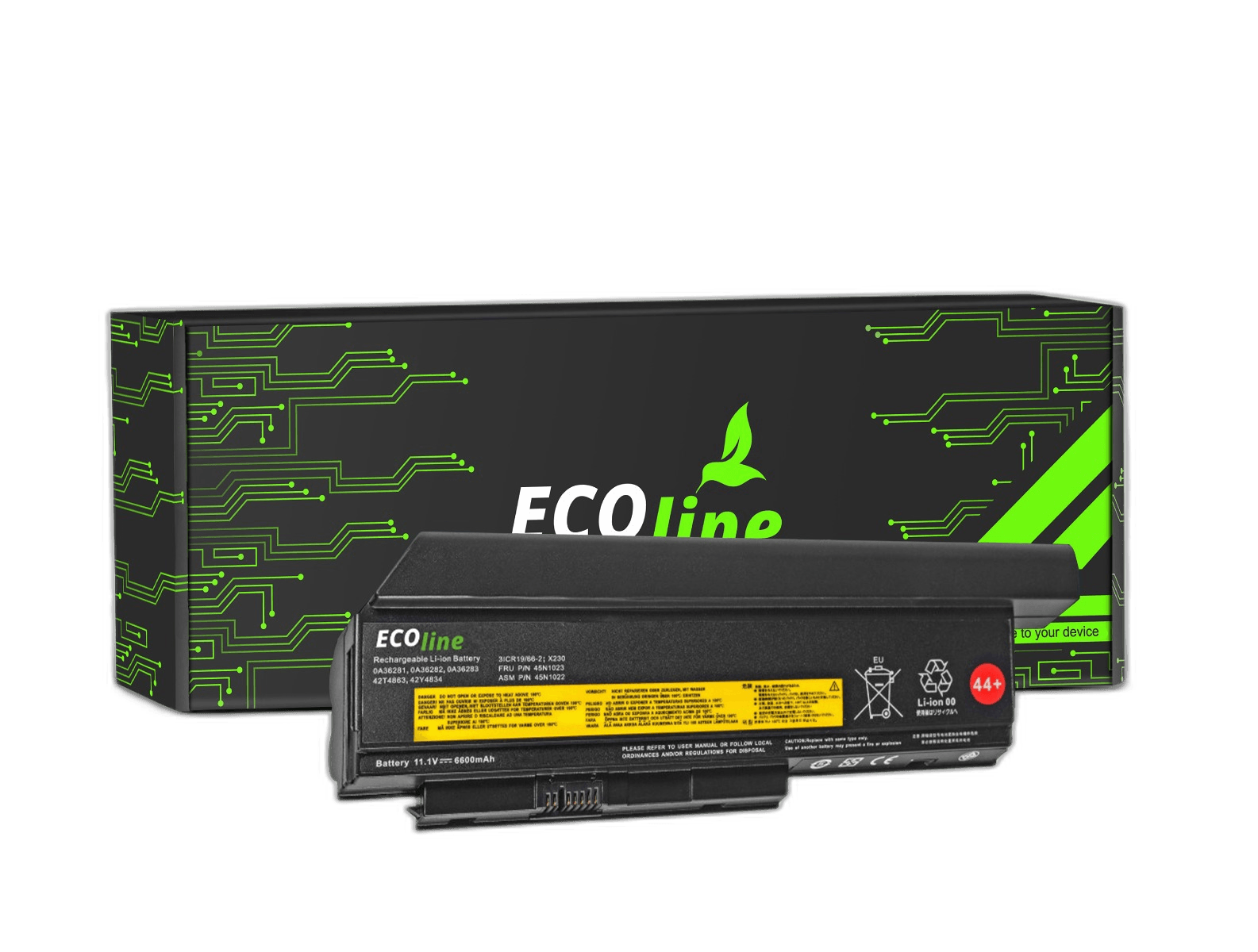 EcoLine - 42T4861 Akku kompatibel mit Lenovo ThinkPad X220 X220i X220s / 11,1 V 6600 mAh